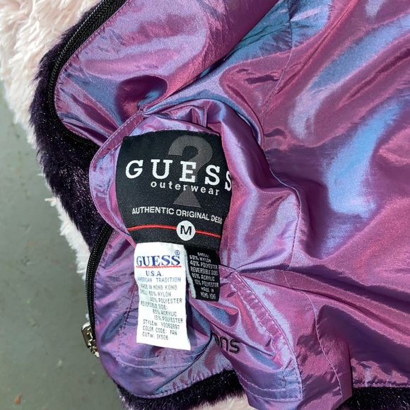 Fuzzy Guess Jeans Vest - Picture 7 of 8